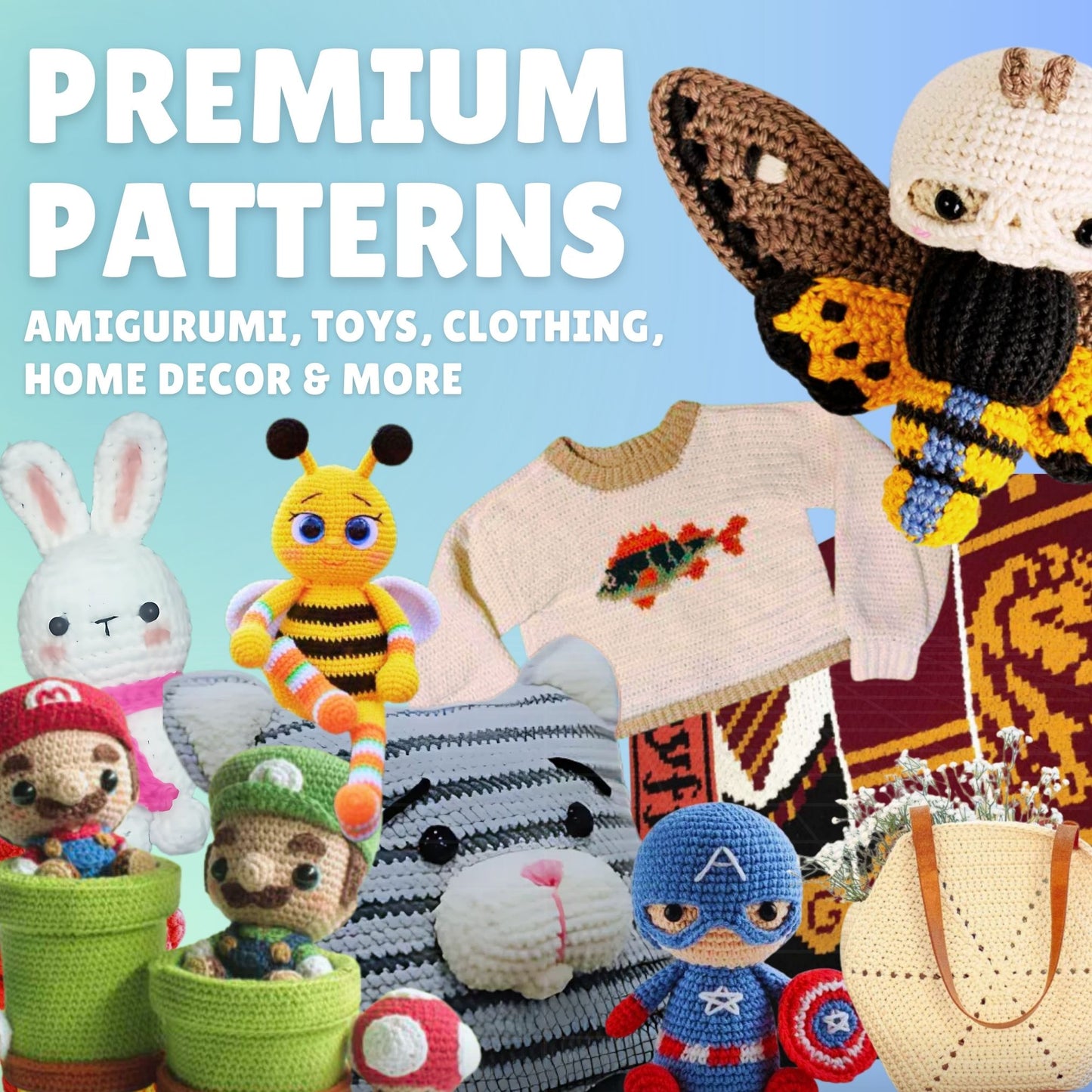 Crochet Bundle with 1500+ Patterns and Crochet Mastery Course